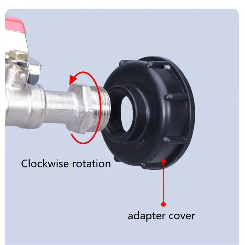 IBC Tank Tap Adapter S60 Coarse Thread to 1/2" & 3/4" Connector IBC Tank Adapter Oasis Select