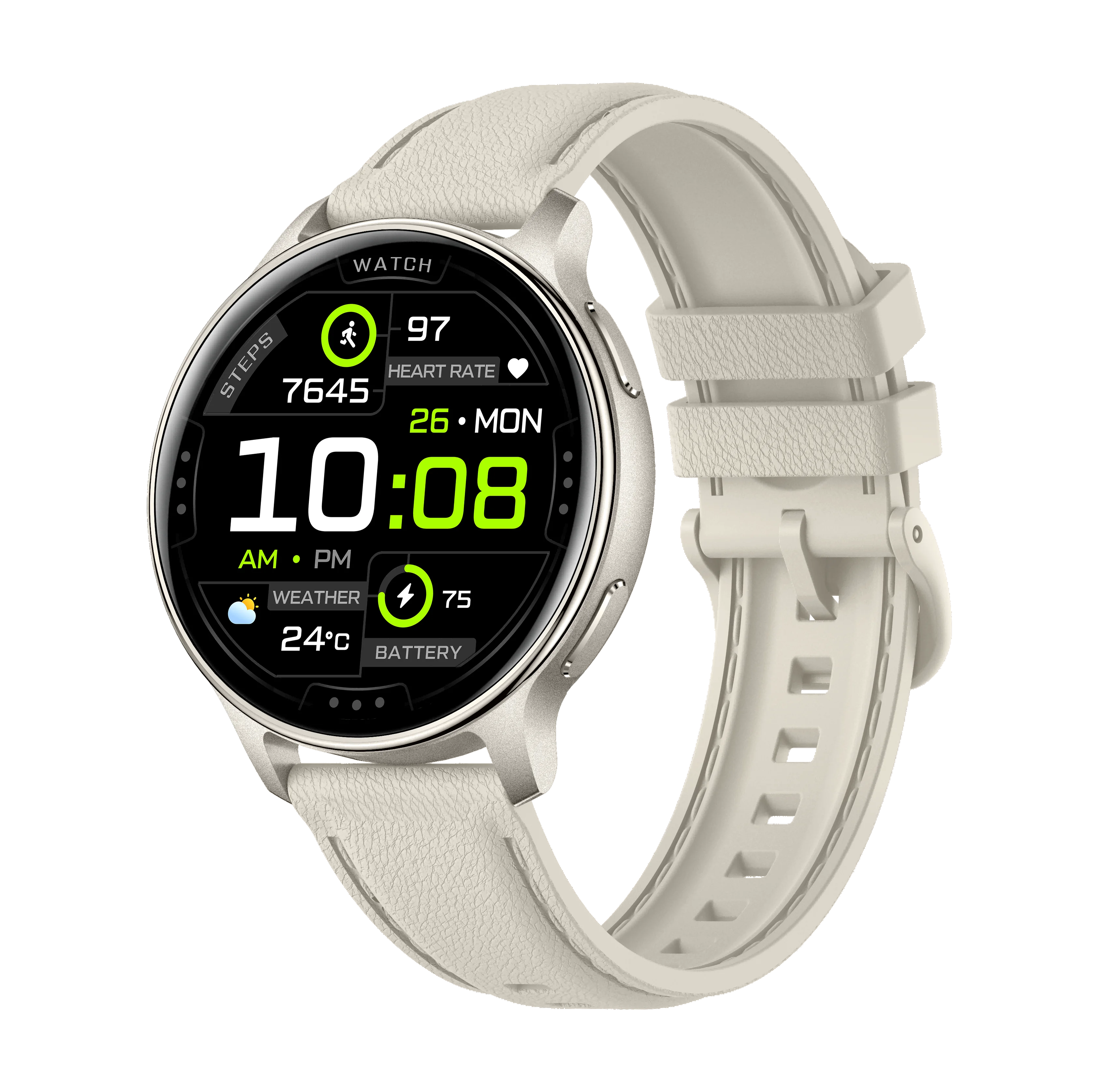 MINGCC 1.32" AMOLED Smartwatch GPS Compass Wireless Calling
