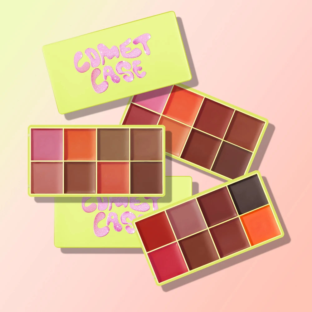 Blush Eyebrow Cream Highlighter 8 Colors Palette Matte Shimmer Finishes Shadow Tones Long-Lasting Natural Look Makeup Cosmetics Oasis Select