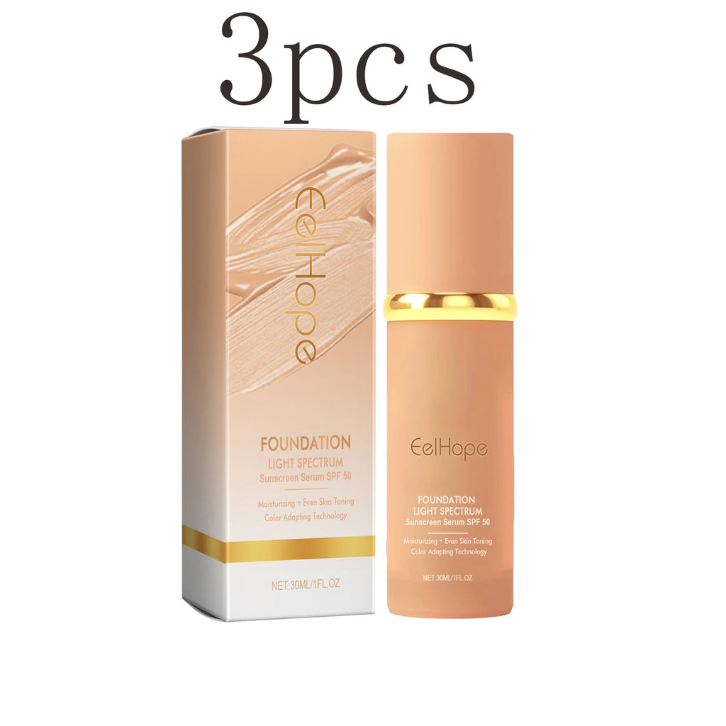 Skin-Nourishing Natural Finish Foundation - Lightweight Concealing Moisturizing Glowing Radiant Base for Sensitive Skin Oasis Select 3pcs