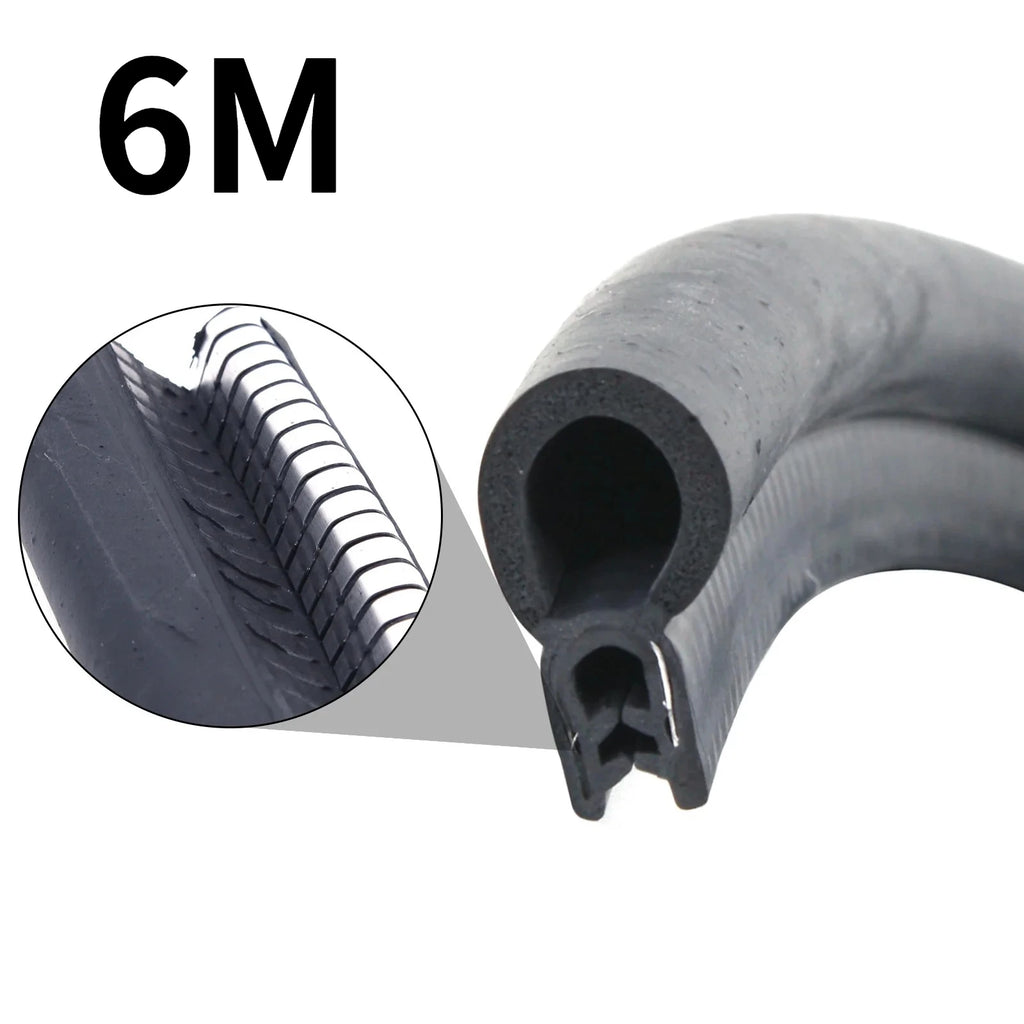 Weather Striping Trim Seal Durable Car Door Rubber Edge Trim Automotive Weather Stripping Edge Guard for Cars Trucks Oasis Select 2 meters-FINNED