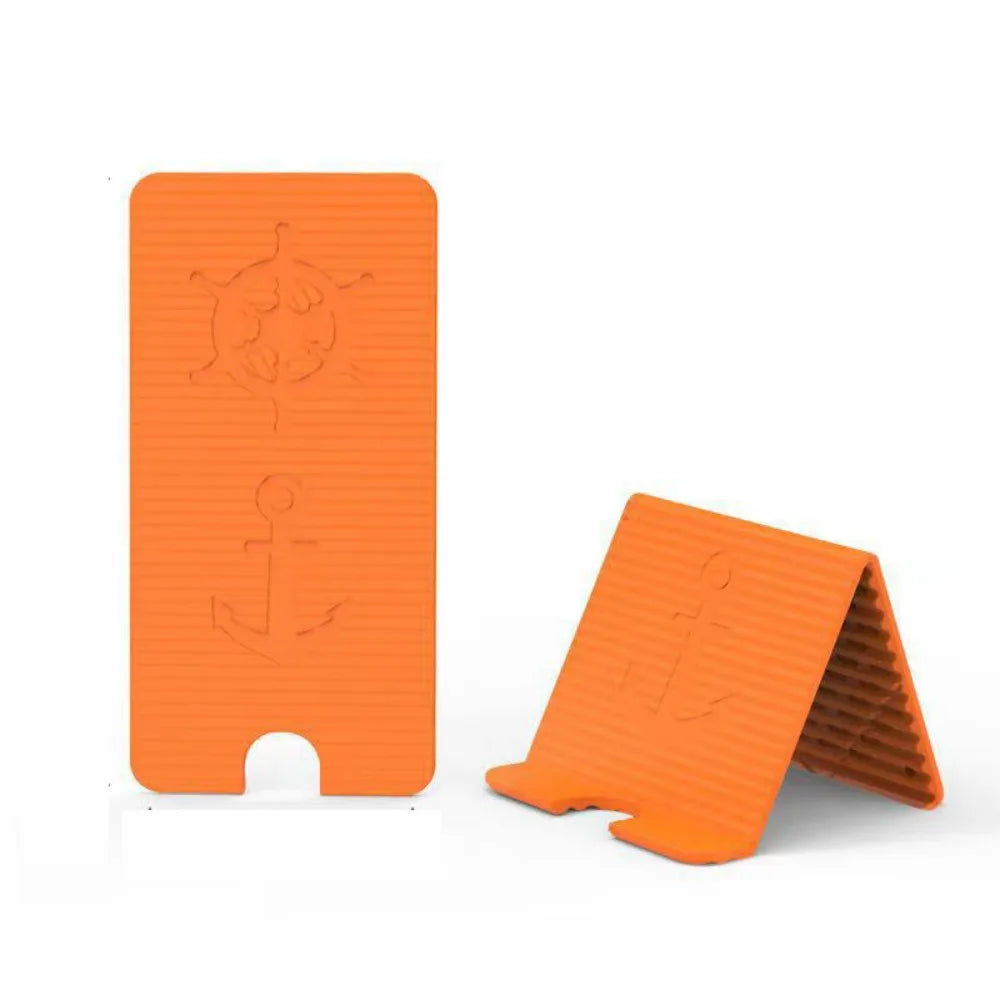 Foldable Foldable Phone Holder Silicone Flexible Desktop Tablet Stand Bendable Multi-Angle Flexible Phone Bracket Oasis Select Orange