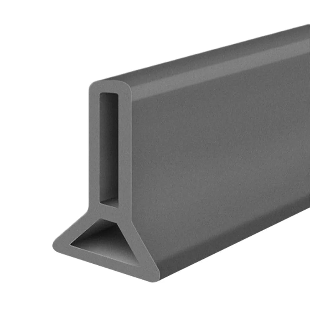 Self Adhesive Water Barrier Strip Collapsible Design Flexible Silicone Waterproof Collapsible Shower Threshold Oasis Select Grey-50mm x 1M