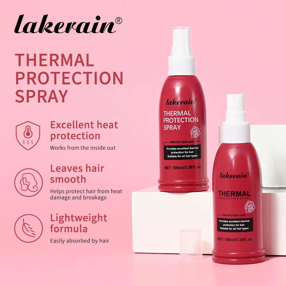 Lakerain Thermal Protection Spray Easy to Absorb Nozzle Design Moisturizing and Repairing Excellent Thermal Protection for Hair Oasis Select