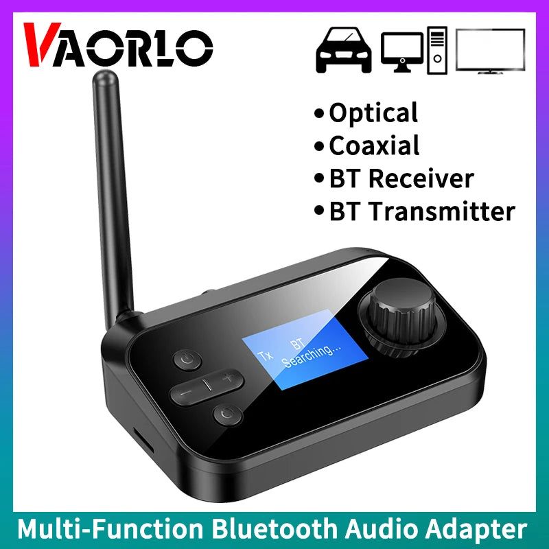 Multi-Function Bluetooth Audio Transmitter Receiver 3.5mm AUX Optical Coaxial Stereo Wireless Adapter DAC Converter For TV PC Oasis Select