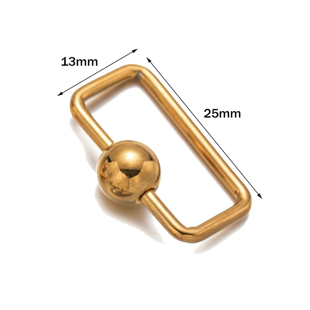 5pcs/Lot Stainless Steel Fastener Carabiner Screw Clasps Connectors For DIY Neckalce Bracelet Keychain Jewelry Making Supplies Oasis Select V