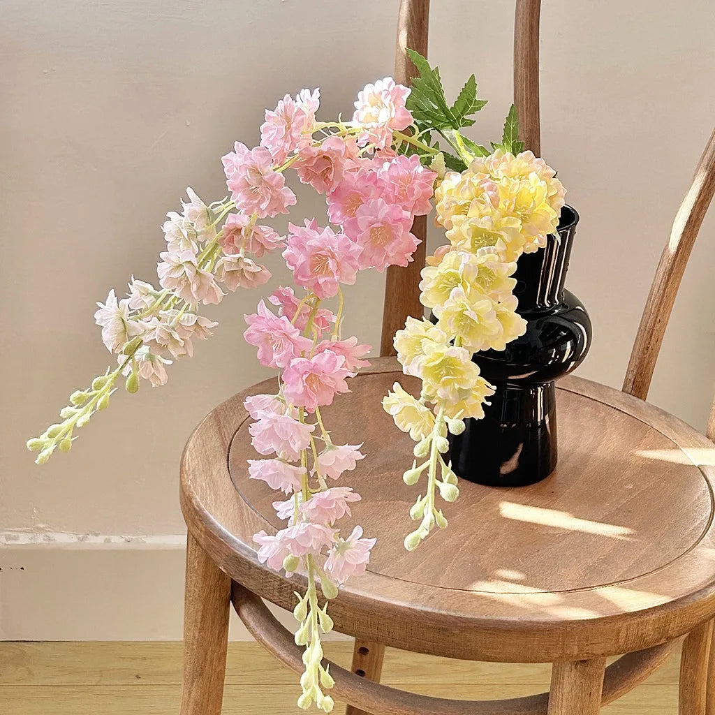 84CM Artificial Flower Swiftgrass Hyacinth Violet Home Decoration Floor Flower Arrangement Wedding Photography Prop Oasis Select