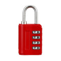 Portable Travel Combination Lock Coded Lock Luggage Padlock 4 Digit Password Lock Dormitory Cabinet Lock Oasis Select Red