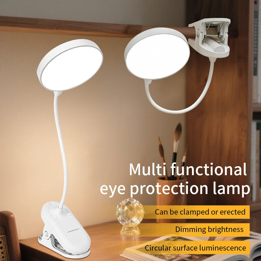 GGBEE LED Clip-On Desk Lamp – USB Dimmable Reading Light Clip-On Desk Lamp Oasis Select