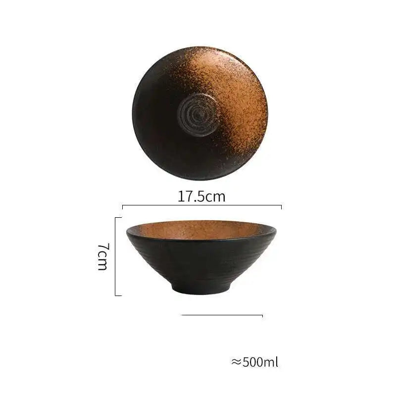 Japanese Ceramic Tableware Ramen Soup Noodle Bowls Commercial Bowl Home Restaurant Kitchen Dinnerware 7/8/9 Inch Oasis Select 7Inch Bowl B