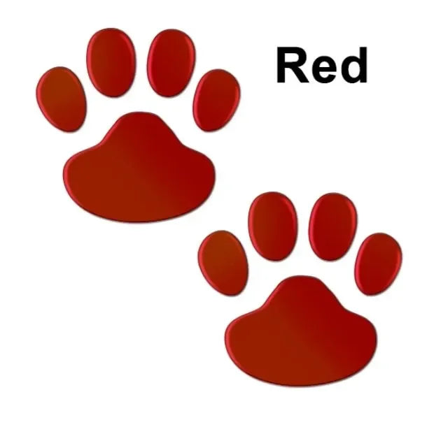 1/2/3/4pairs Door Mirror Cat Dog Footprint Puppy Claw Car Stickers Footprint Sticker Windshield Decals Bumper Car Window Decals Oasis Select Red 1pair