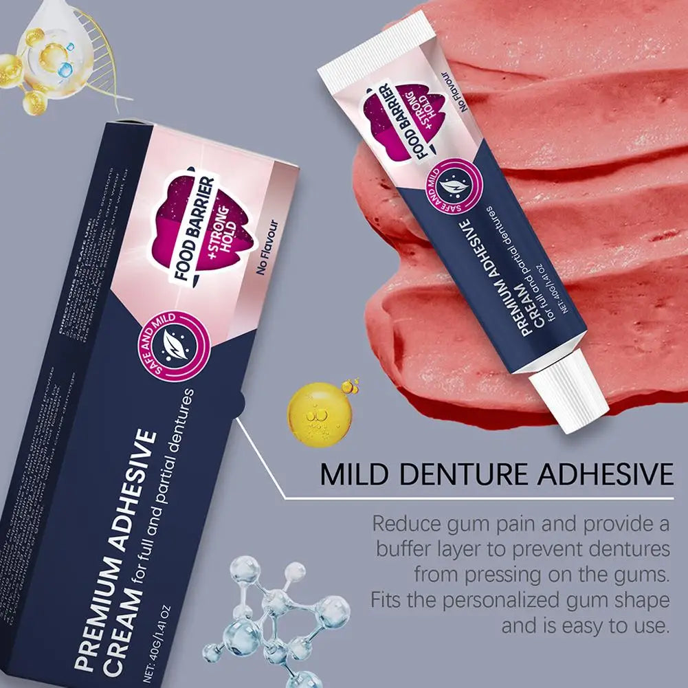 Strong Hold Denture Adhesive Cream – All-Day Secure Fit 40g Denture Adhesive Cream Oasis Select