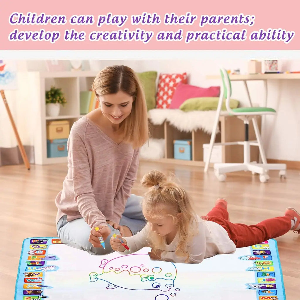 Magic Water Drawing Mat Reusable Doodle Painting Board with Pens Montessori Educational Toys for Kids Halloween Christmas Gift Oasis Select