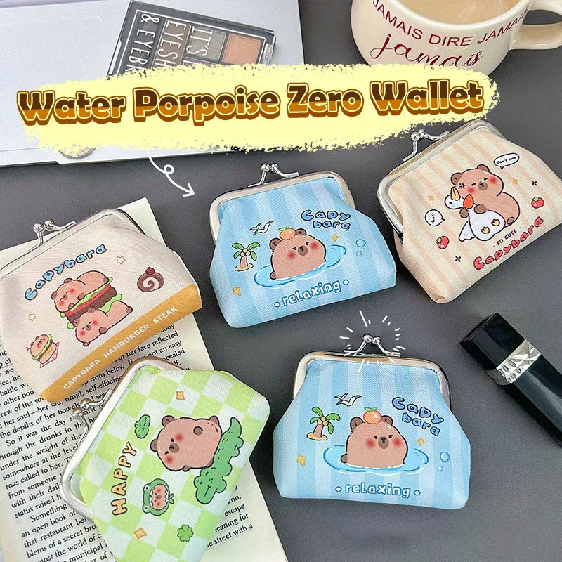 Cute Capybara Mini Coin Purse – PU Wallet for Kids & Gifts Mini Coin Purse Oasis Select