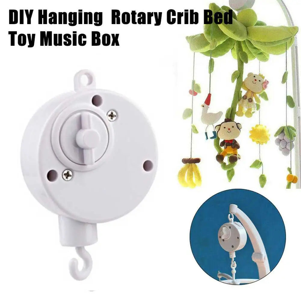 Infant Bell Rotary Wind-up Music Box Baby Mobile Crib Bed Bell Windup Movement Music Box Machine Nursery Decoration Oasis Select