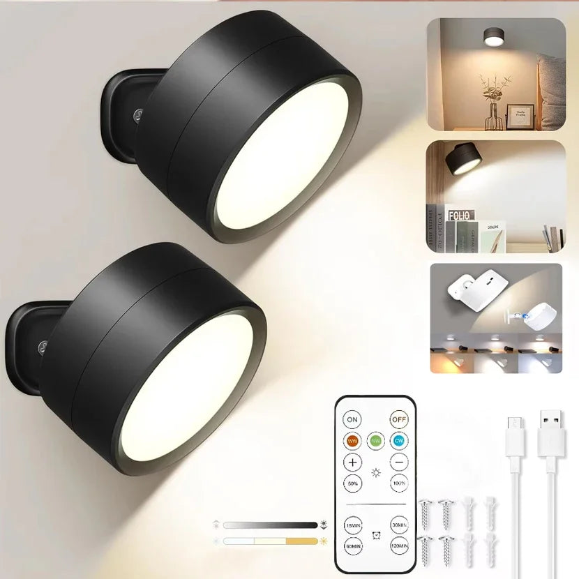 LED Wall Sconce | Dimmable USB Rechargeable Magnetic Light