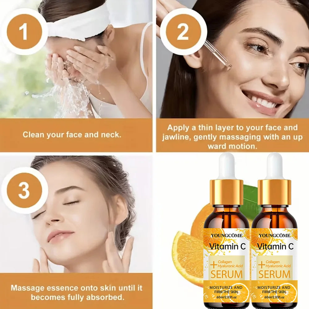 YOUNGCOME 2-Pack Vitamin C & Hyaluronic Acid Brightening Serum Face Brightening Serum Oasis Select