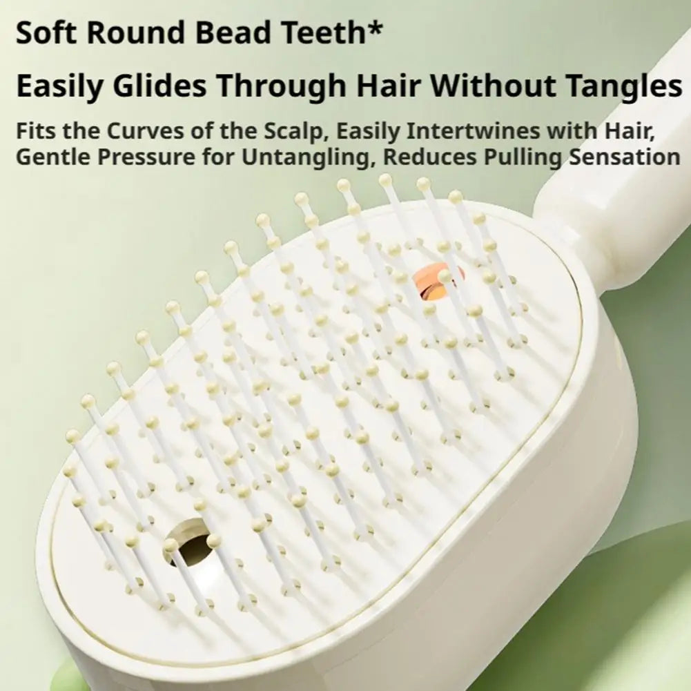 Anti Static Self Cleaning Electric Spray Comb Air Cushion Massage Ideal Gift For Ladies Daily Hair Care And Scalp Relaxation Oasis Select