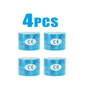 1-5pcs Sports Waterproof Kinesiology Tape Stickers Athletic Bandage Muscle Recovery Protector Strapping Pain Relief Tennis Gym Oasis Select 4pcs 10CMX5M