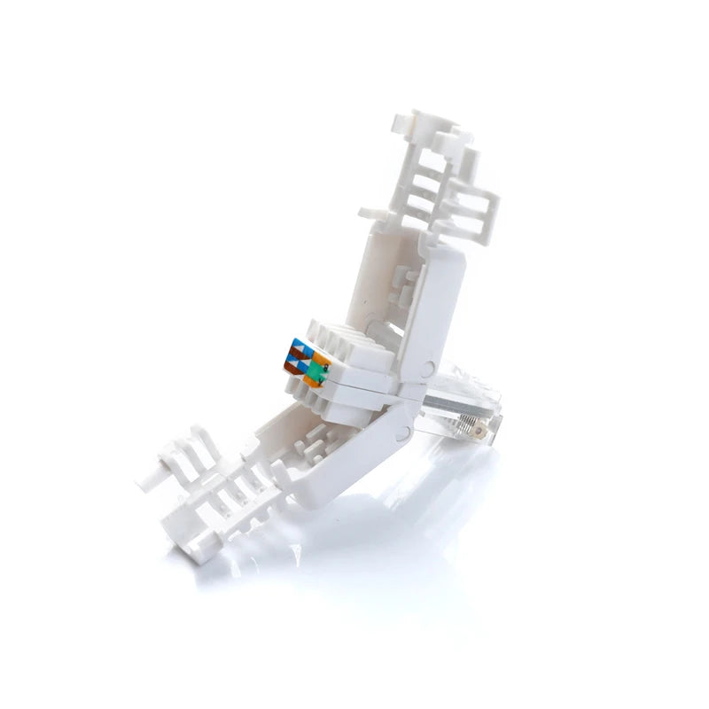No Crimp Ethernet Cable Tool-less Crystal Head Plug CAT6 RJ45 Connector Oasis Select