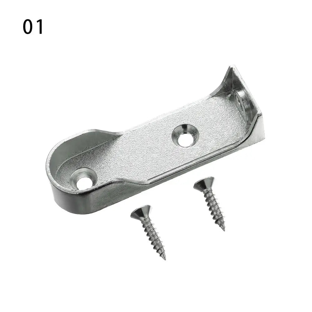 1PC Alloy Clothing Flange Closet Hang Support Tube Bracket Clothes Hanging Rod Holder Furniture Hardware Accessories Tool Oasis Select 1