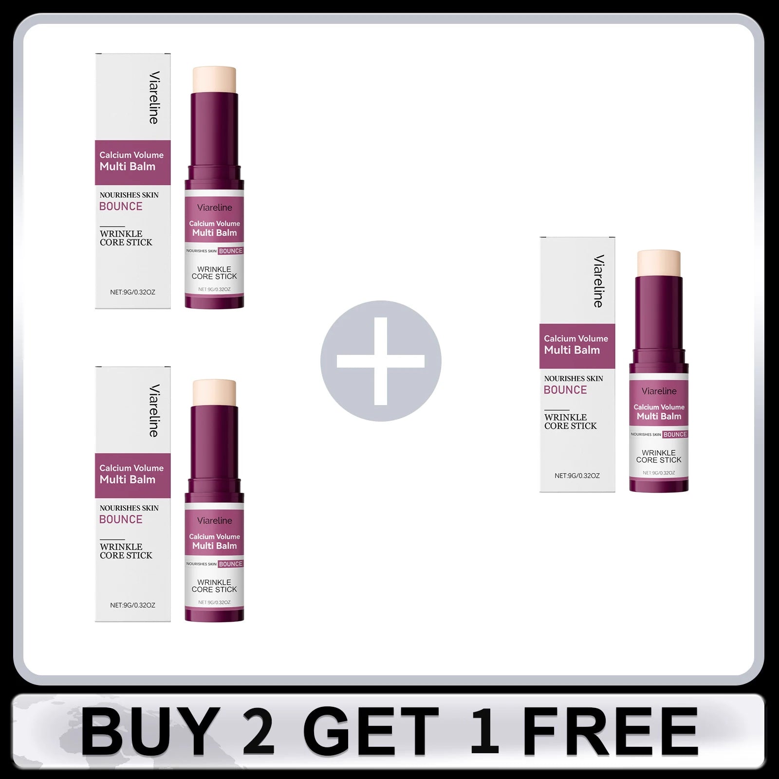 VIARELINE Calcium Volume Multi Balm Collagen Deep Moisturizing Face Skin Refresh Smoothing Brightening Firming Balm Stick Cream Oasis Select Buy 2 Get 1 Free