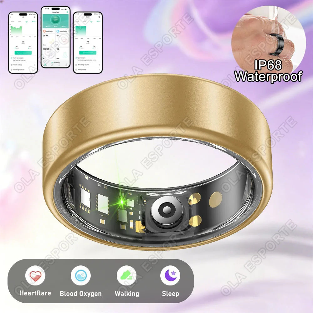 Smart Ring Heart Rate SpO₂ Sleep Monitor – 5ATM Waterproof