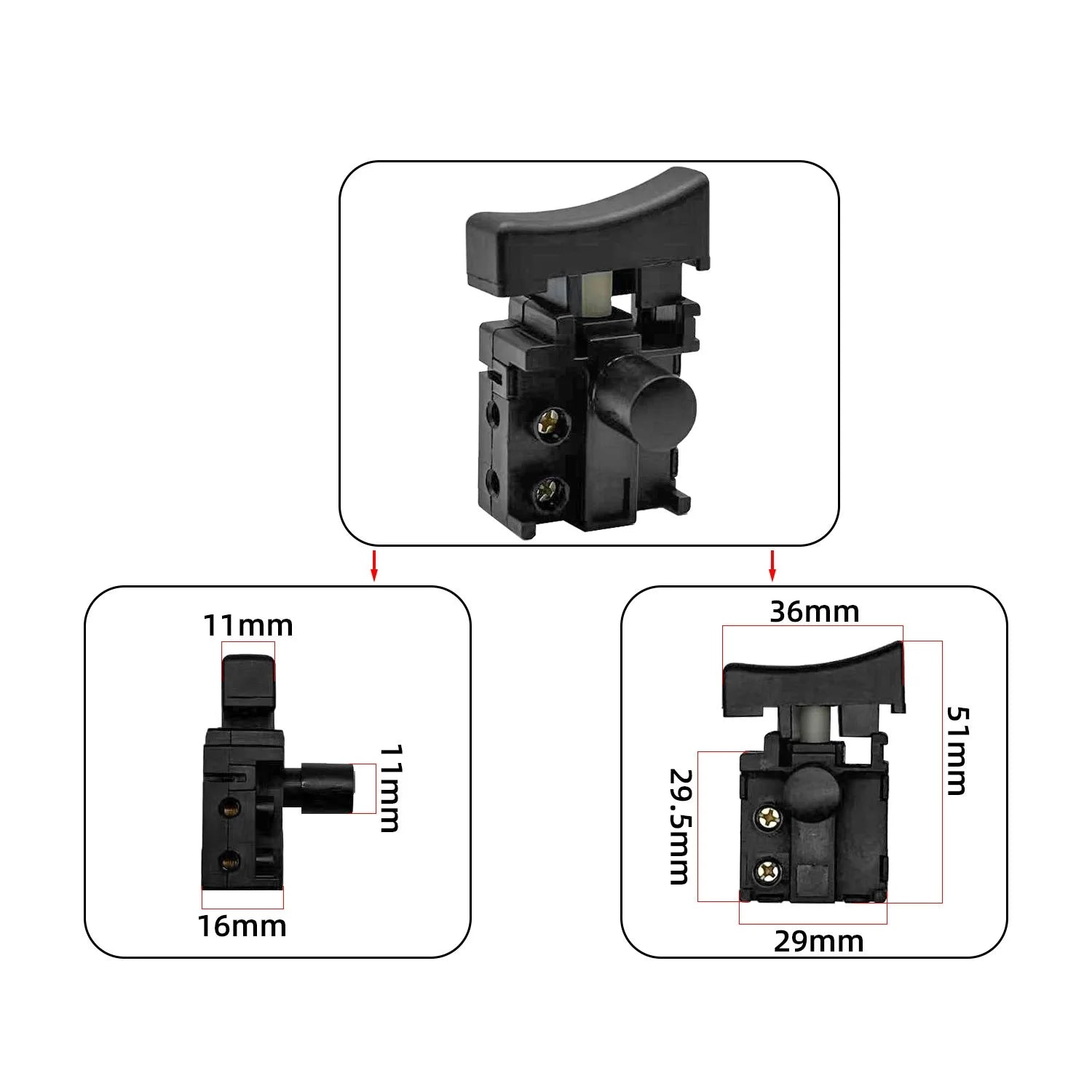 Chainsaw Trigger Switch for 4/6/8-Inch Lithium Electric Chainsaw Chainsaw Switch Part Oasis Select