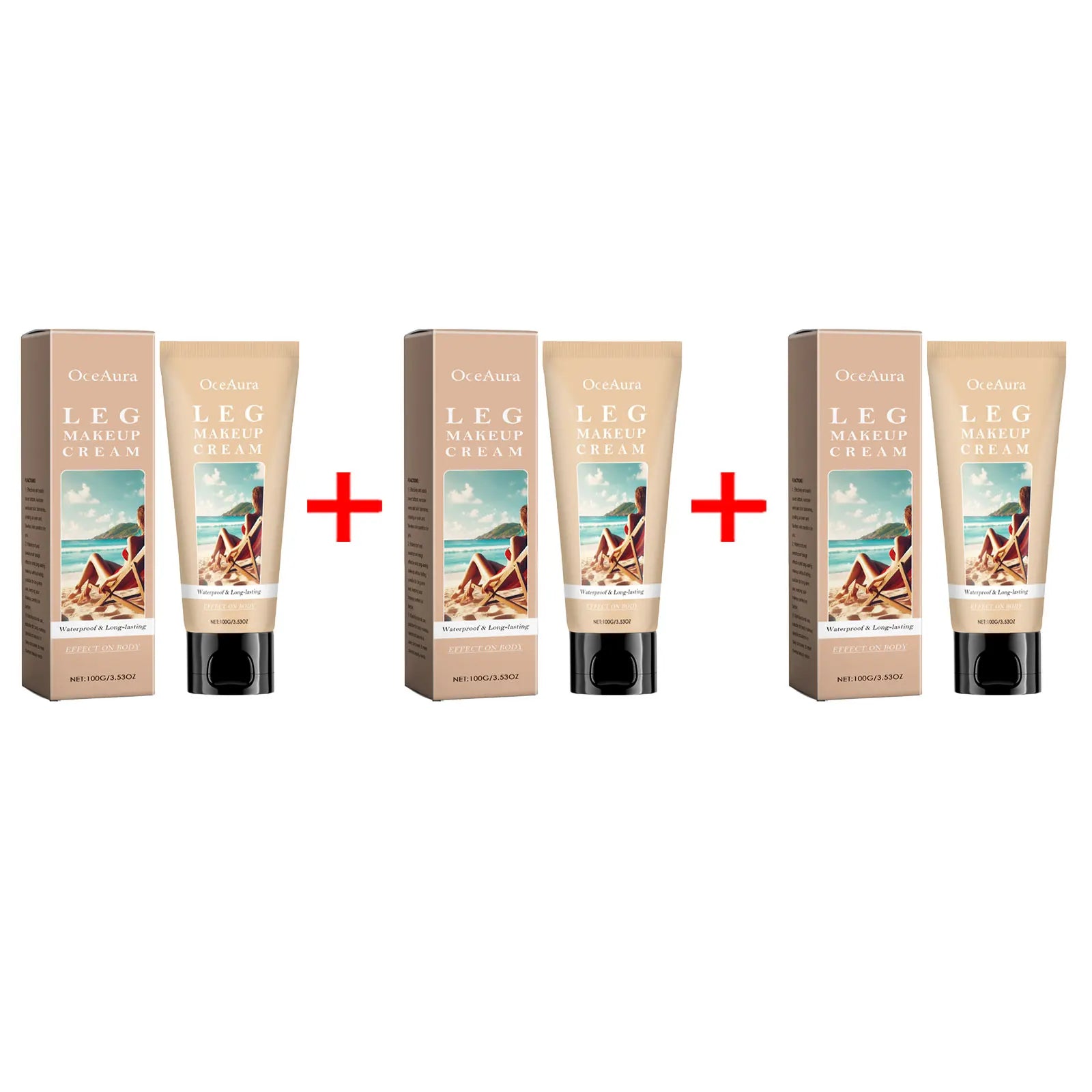 OceAura Leg Makeup Lotion – Waterproof Body Foundation Body Foundation Lotion Oasis Select A X 3PCS