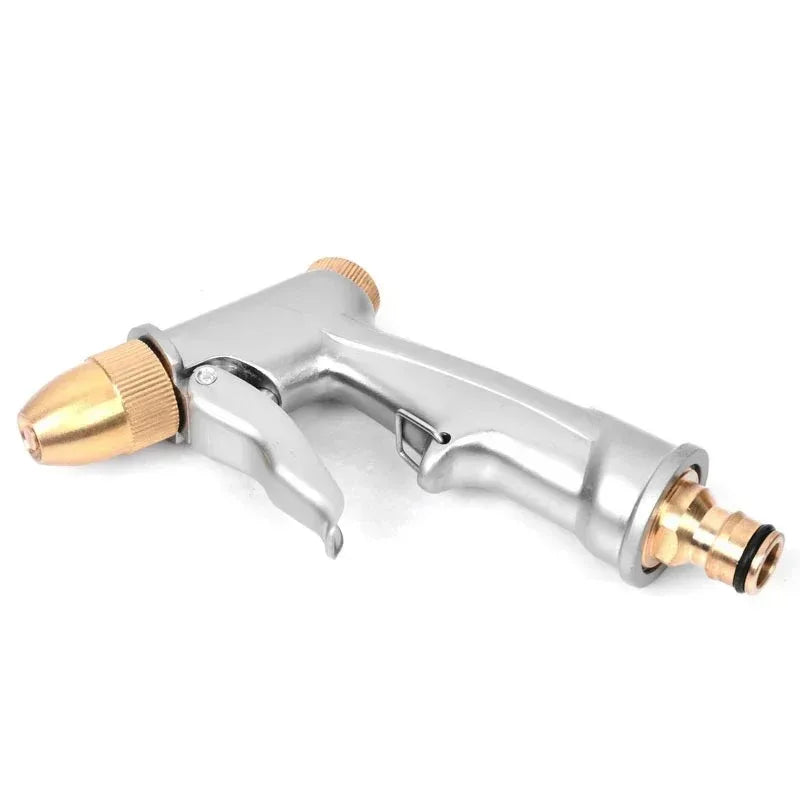 Copper Plated Aluminum Alloy Frosted Electroplating Household Car Wash Gun Nozzle Watering Garden Tool High-pressure Water Gun Oasis Select
