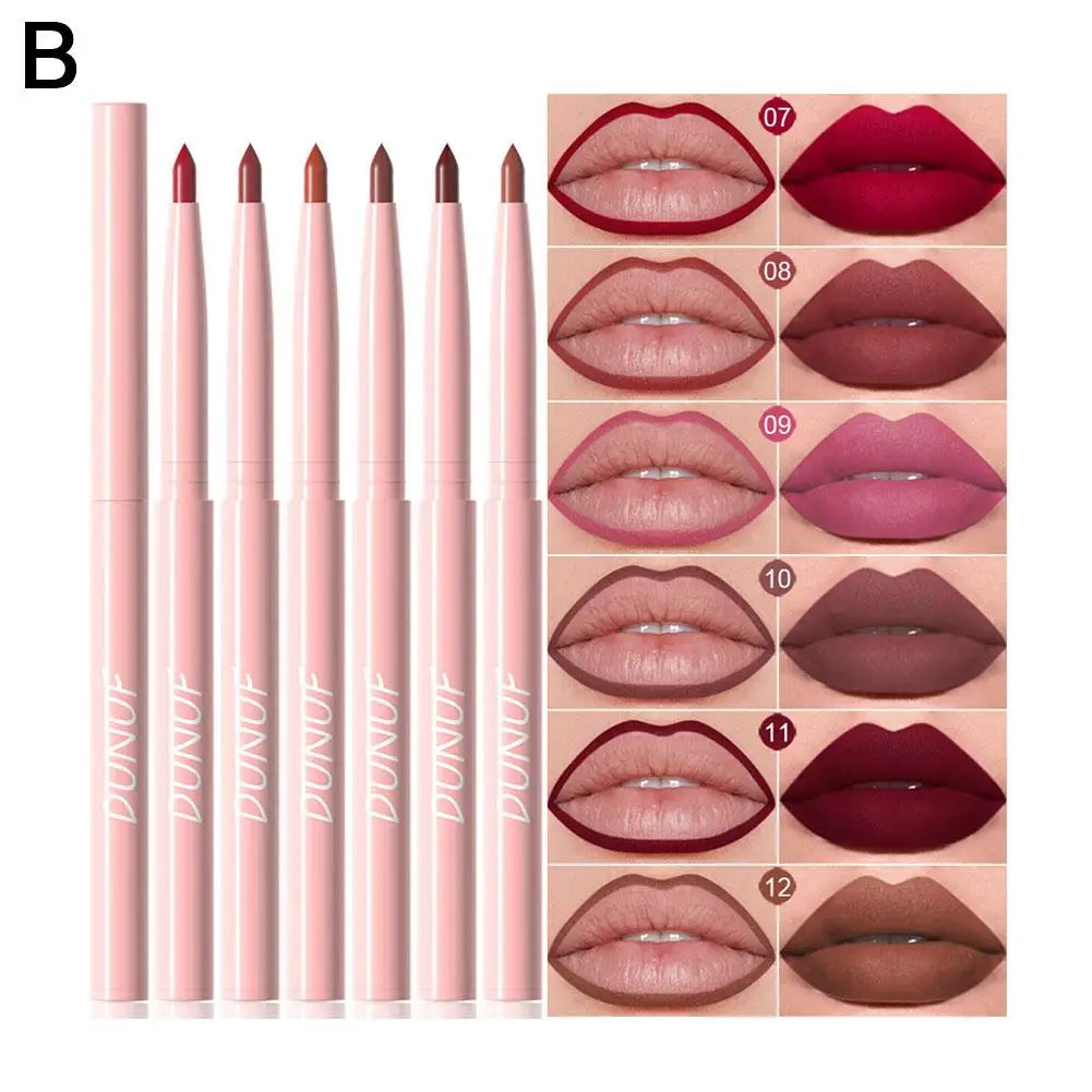 Eelhoe 6-Color Waterproof Lip Liner Set – Long-Lasting Matte Lip Liner Set Oasis Select B