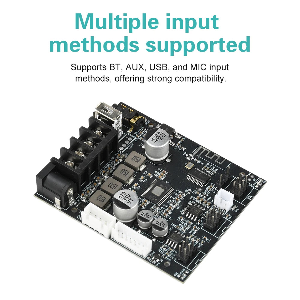 502T Microphone Audio Integrated Machine 2.0 Channel Bluetooth Amplifier Board 50W*2 TPA3116D2 Dual Channel Amplifier Board Oasis Select