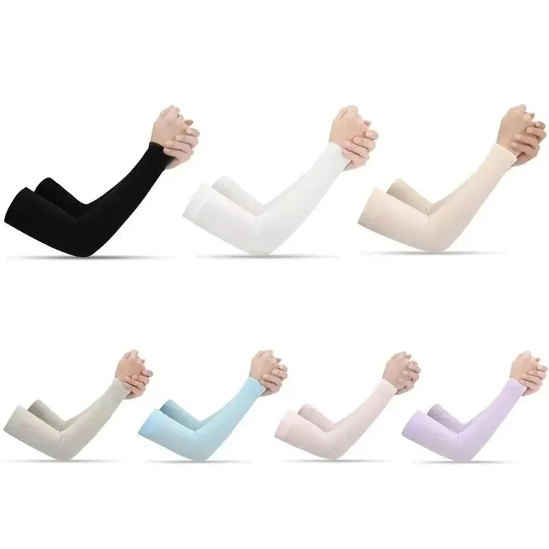 1/2pair Unisex Arm Guards for Men Women, Sleeve Warmers, Sports Sleeves, UV Sun Protection, Hand Cover, Support, Running Fishing Oasis Select