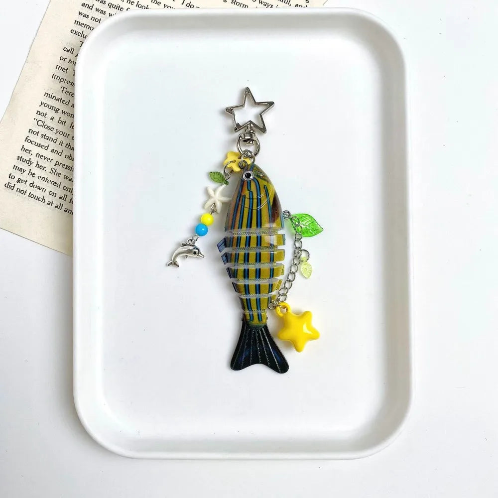 Multi-Jointed Simulation Fish Keychain – Backpack Pendant Gift
