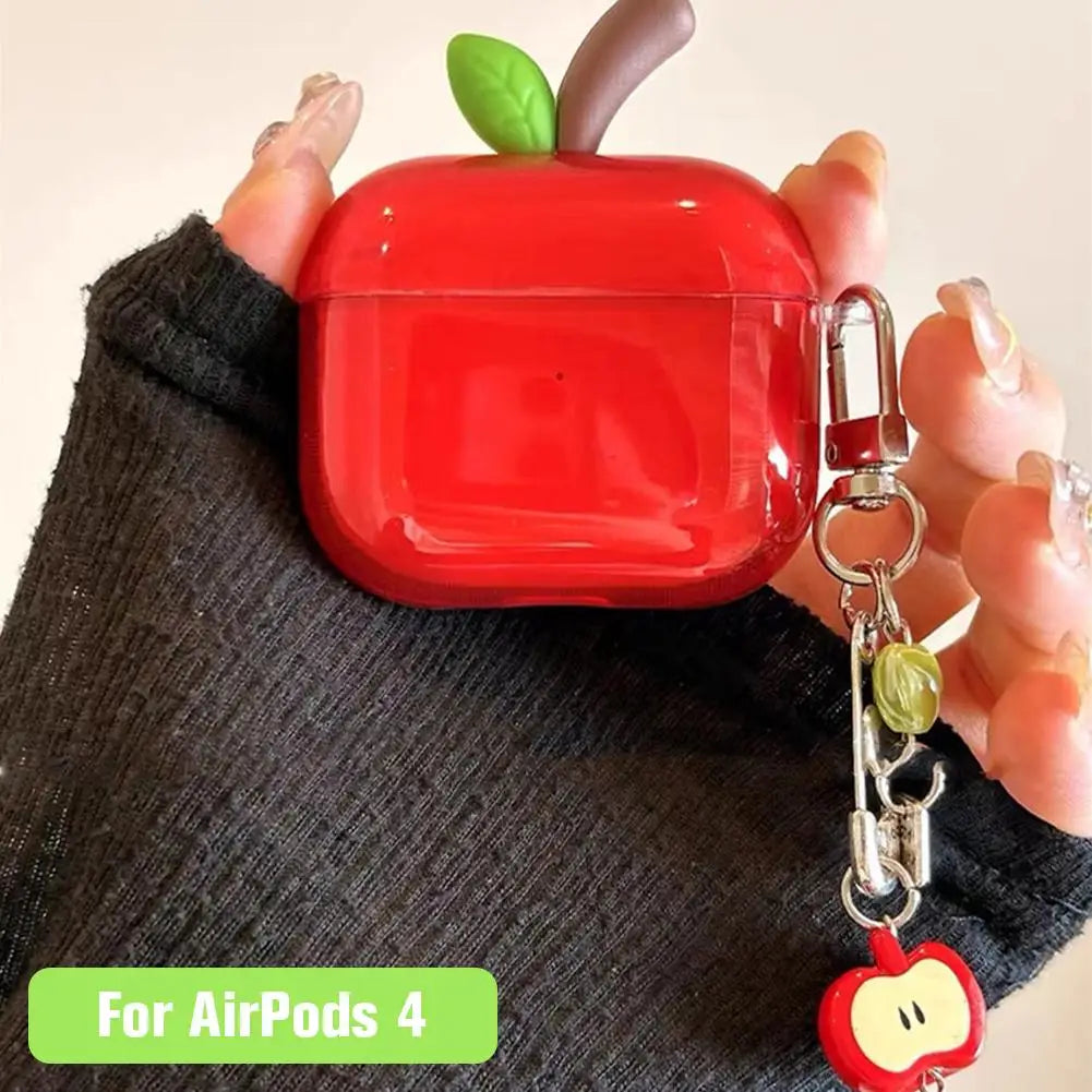 AirPods Pro 2 / AirPods 4 Silicone Case – Apple Branch & Keychain