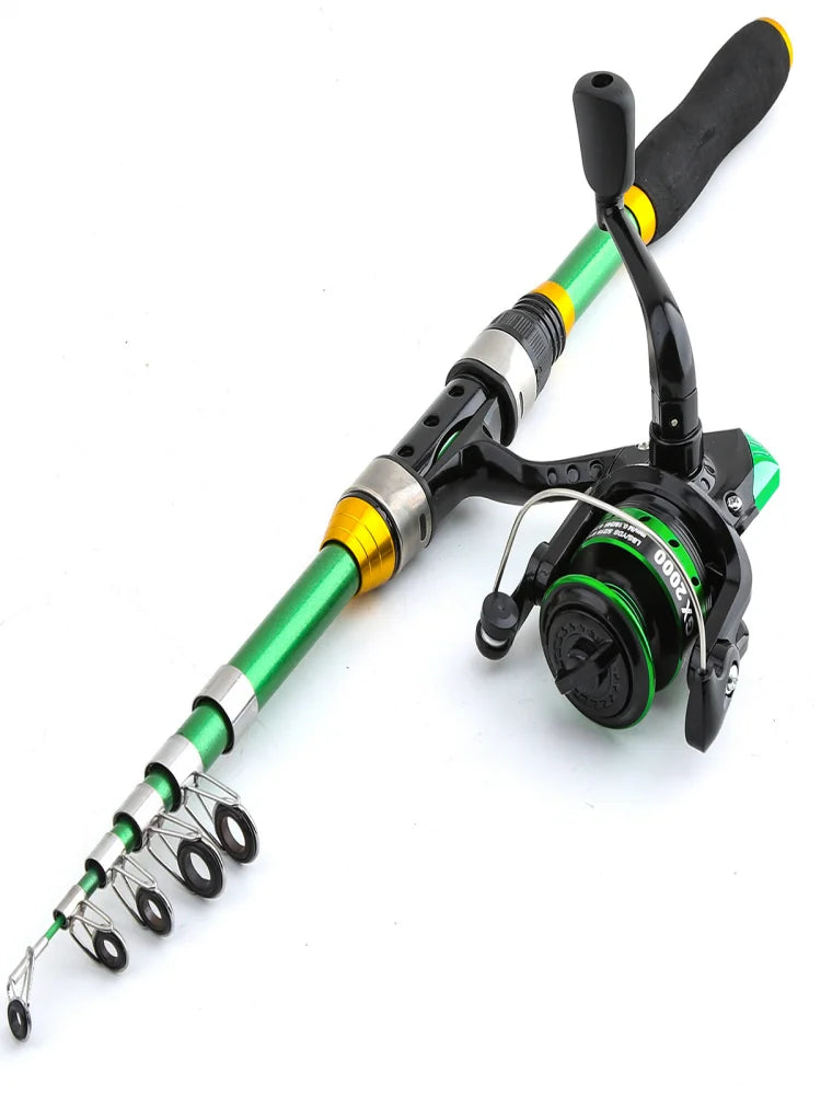 1.8m green pole wheel set fishing gear, complete set of equipment, cast pole, sea fishing, sub pole, mandarin fish Oasis Select 2