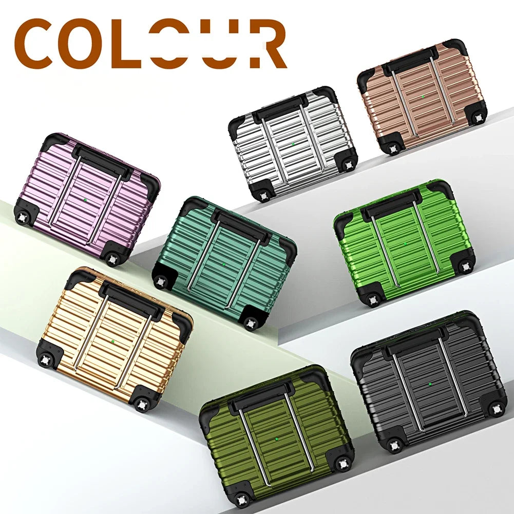 Mini Suitcase AirPods Case – Drop-Proof PC & TPU Cover