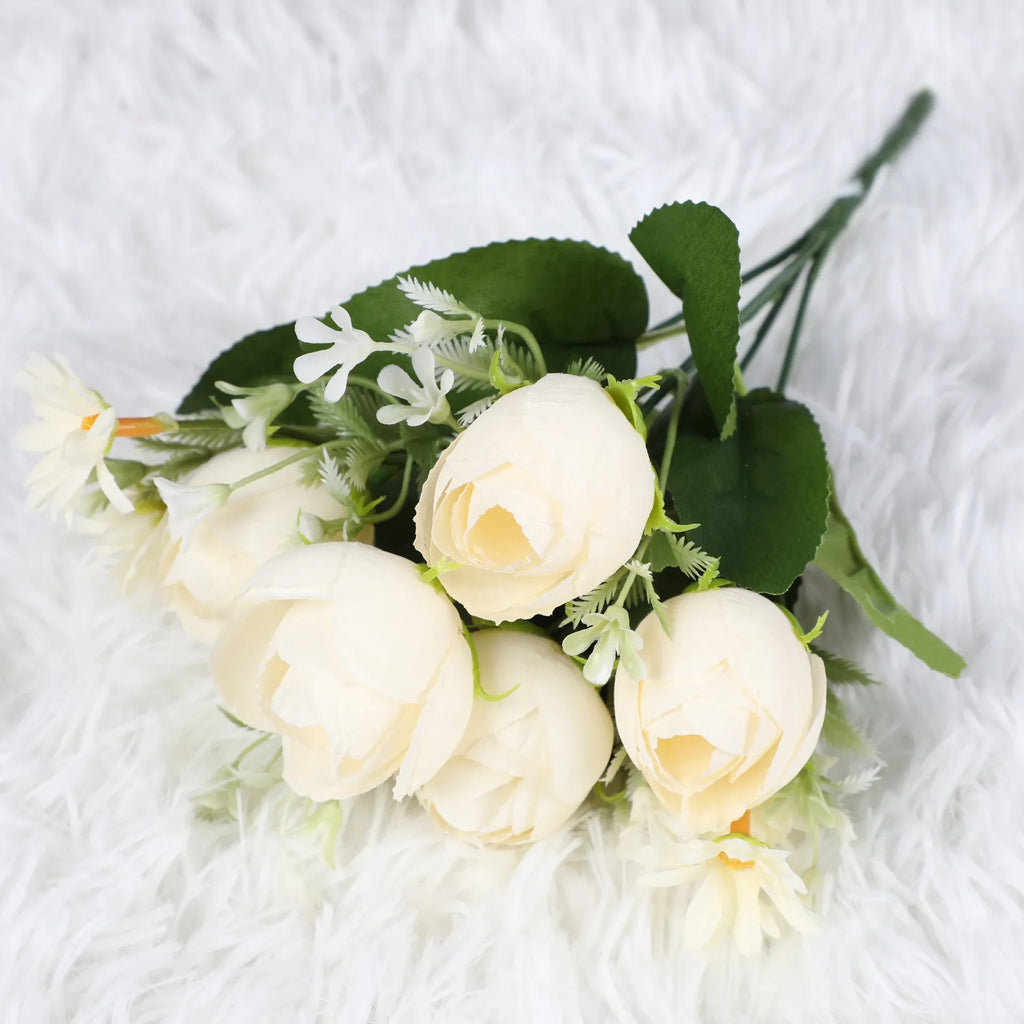 Silk Peony Hydrangea Artificial Flowers for Wedding Bouquet Home Decoration Fake Rose Plants Table Centerpiece Accessory Oasis Select B1