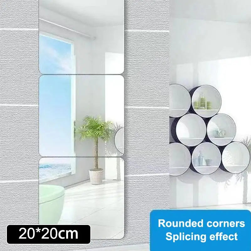 Square Acrylic Mirror Wall Sticker – DIY Mosaic Tile Decal
