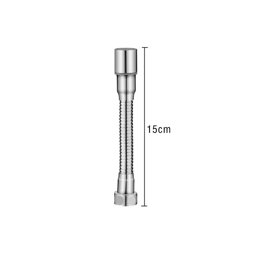 12-50cm Universal Faucet Extender Stainless Steel 360° Rotation Kitchen Sink Anti-Splash Nozzle Aerator Extension Hose 1/2 Modes Oasis Select 15cm