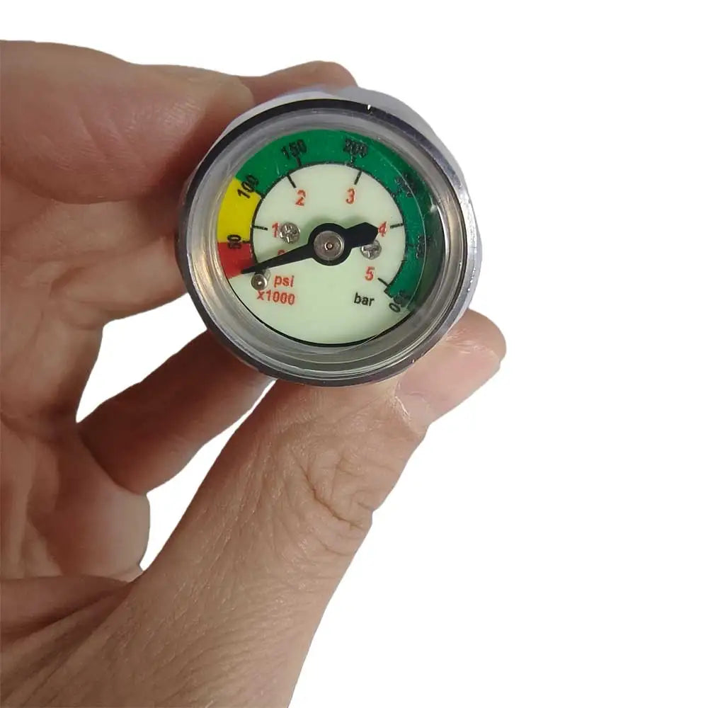 Diving 350bar First Stage Direct-Mount Mini Pressure Gauge Sidemount BCD Mini Residual Pressure Gauge Diving Accessory Oasis Select silver