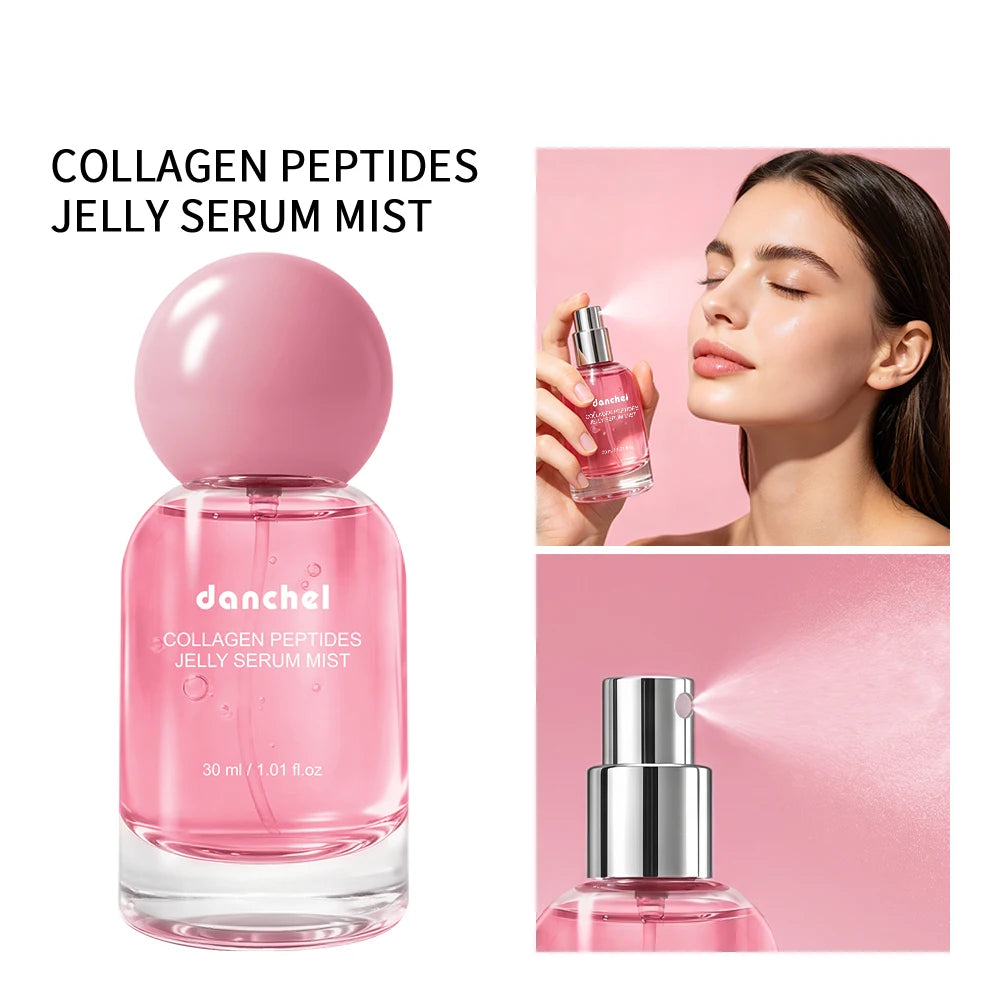 Collagen Peptides Jelly Serum Mist Korean Skin Care Hydrating Face Spray Anti Aging Plumping Firming Sprayable Hydrogel Travel Oasis Select 1pc