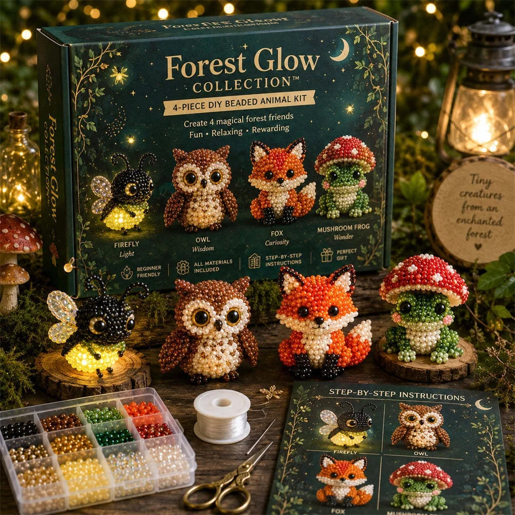 3D Beaded Animal Craft Kit – DIY Bead Pet Keychain Making Set
