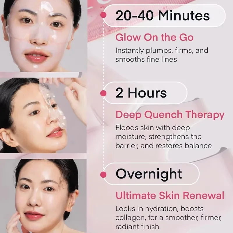 SADOER Collagen Facial Mask – Hydrate, Firm & Brighten Skin Collagen Face Mask Oasis Select