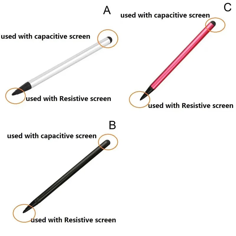 1/2/3pcs Universal Tablet Pen Phone Capacitive/Resistive Stylus Pen For IPhone Ipad Android All Touch Screens Rubber Stylus Pens Oasis Select 3pcs mix