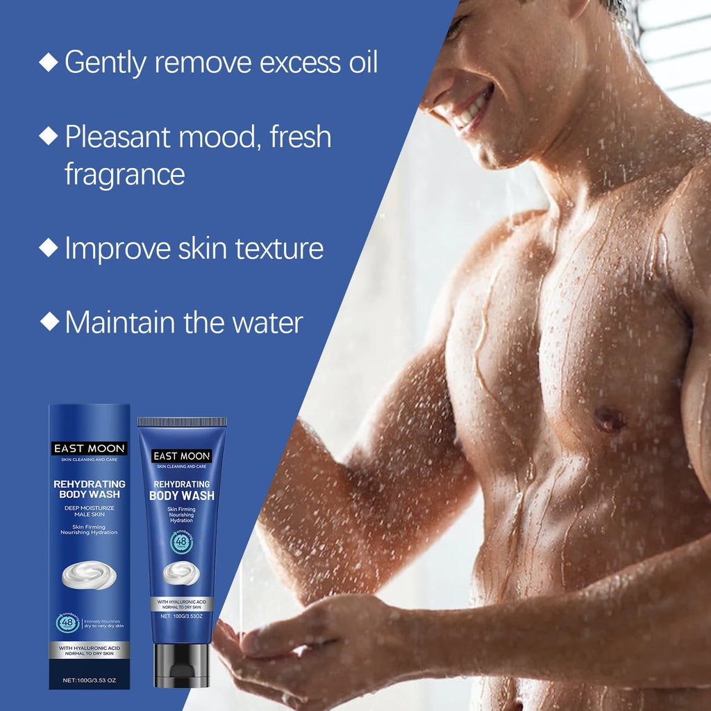 East Moon Hyaluronic Men's Shower Gel – Moisturizing Body Wash Men's Shower Gel Oasis Select
