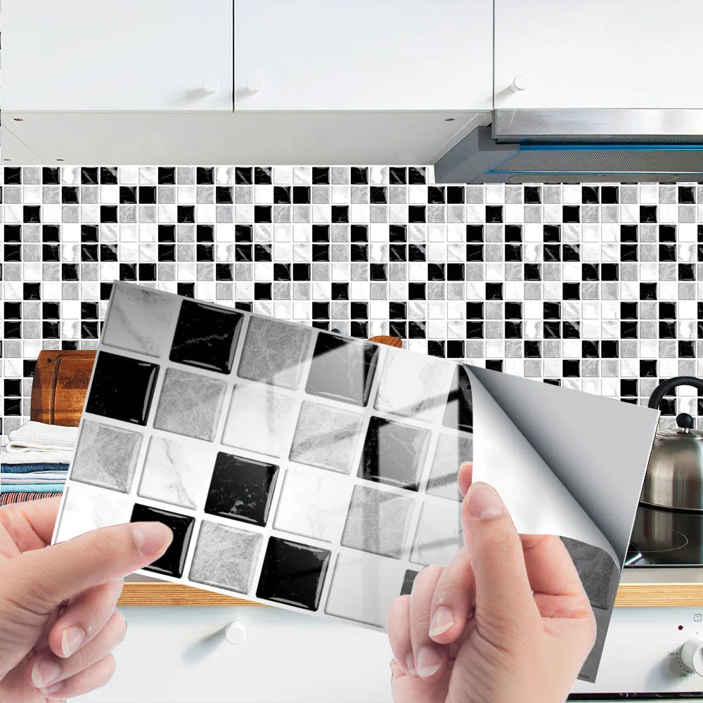 Home renovation crystal ceramic tile paste self-adhesive floor paste kitchen oil proof decoration sticker tile paste decoration Oasis Select KIT073 10cm x 20cm-12pcs