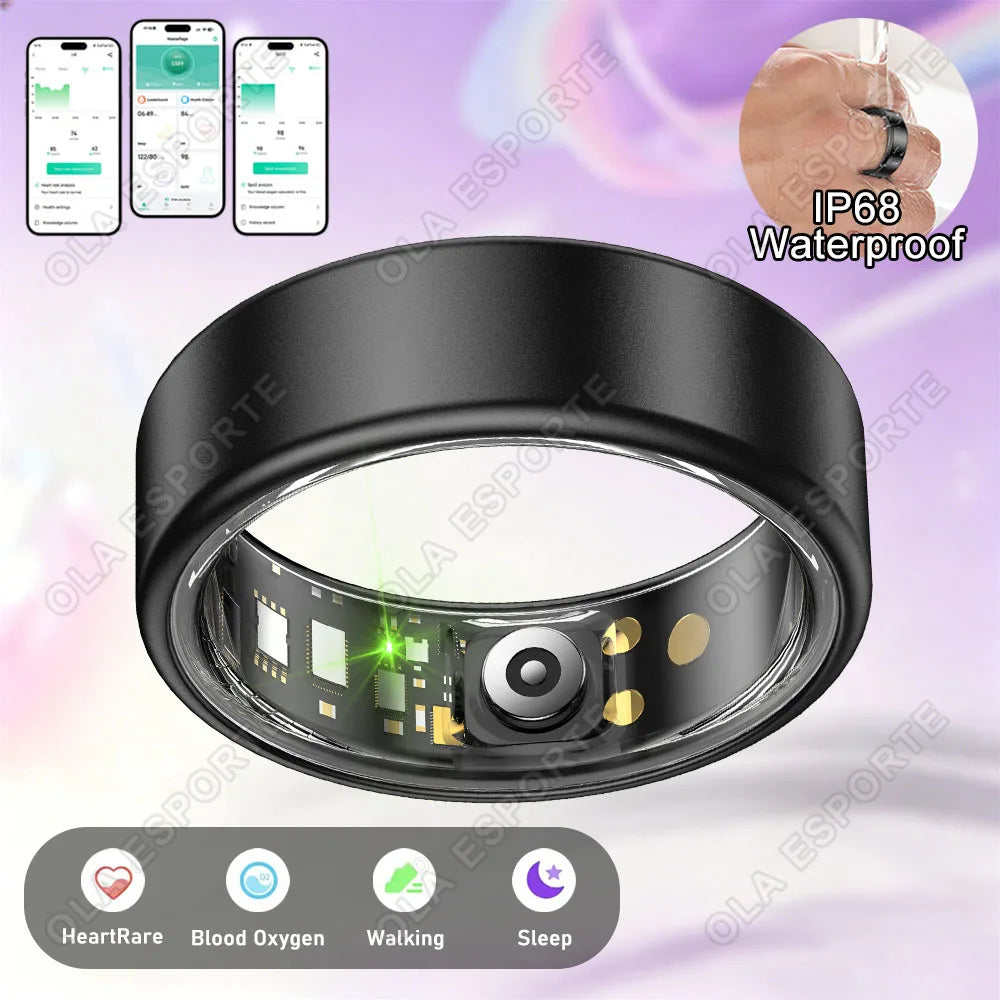Smart Ring Heart Rate SpO₂ Sleep Monitor – 5ATM Waterproof