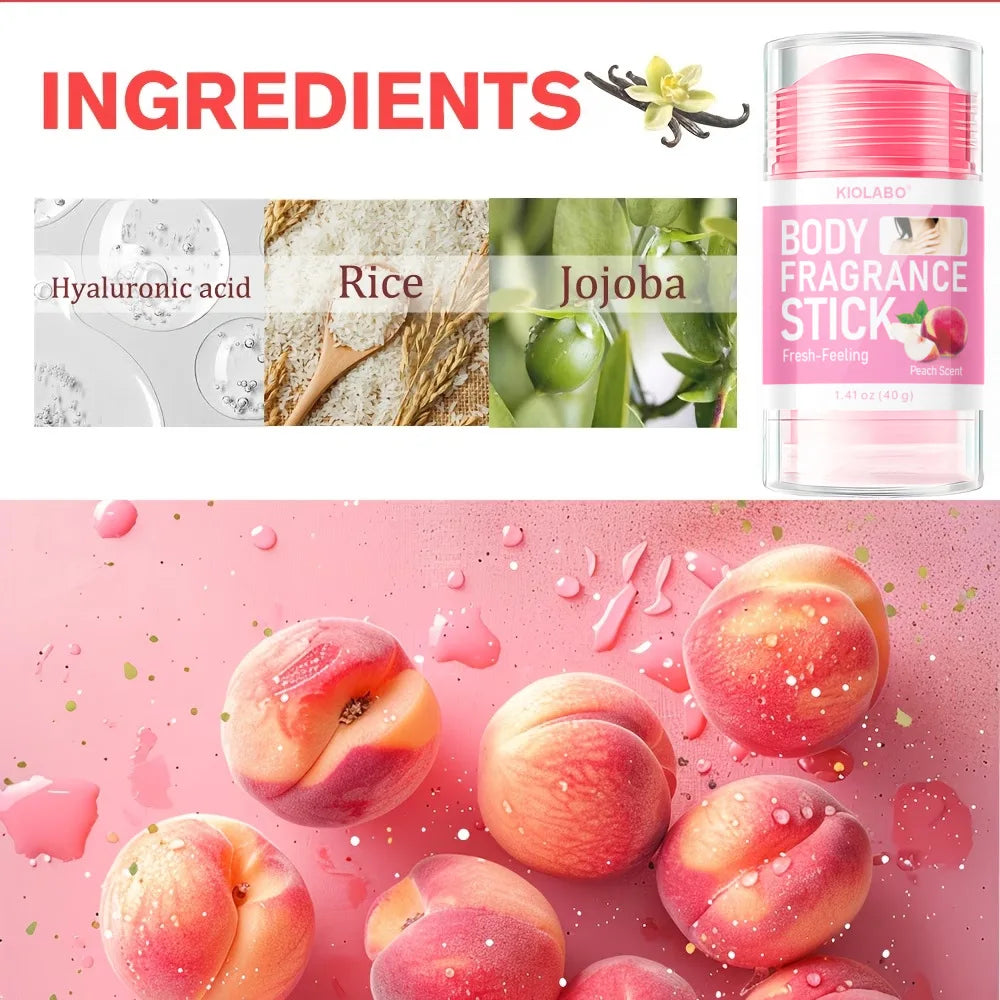 KIOLABO Peach Fresh and Dry Deodorant Stick - Eliminates hand and foot odor, leaving a fresh and cool fragrance Oasis Select