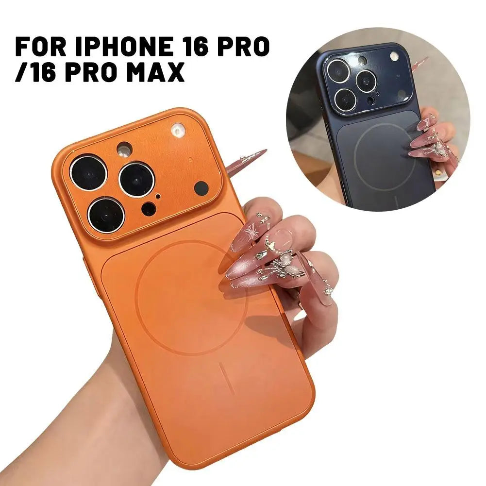 Original Large Window Nano Glass Case For iPhone 17 Air 16 15 14 13 Pro Max Magnetic For Magsafe Wireless Charging Matte Case Oasis Select